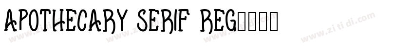 Apothecary Serif Reg字体转换